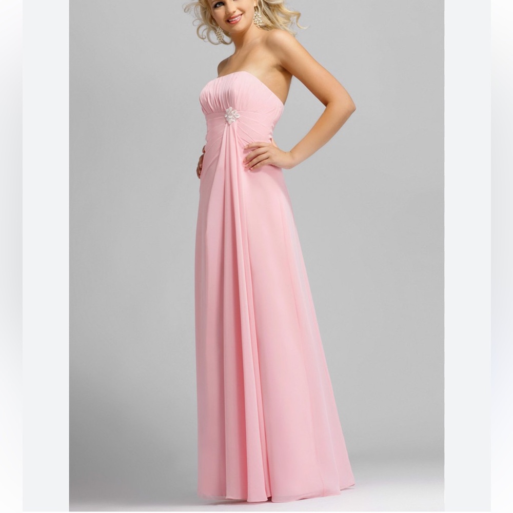 Alexia Designs Strapless Pink Gown